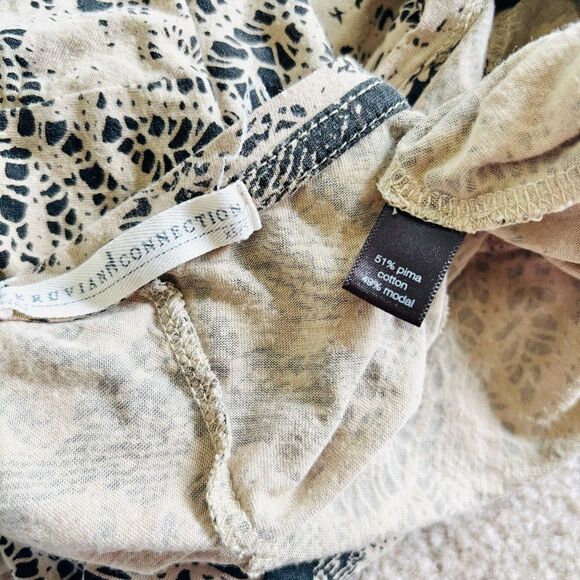 Peruvian Connection Tunic - Asymmetrical Medallion Print Long Sleeve Size XS - Picture 6 of 6